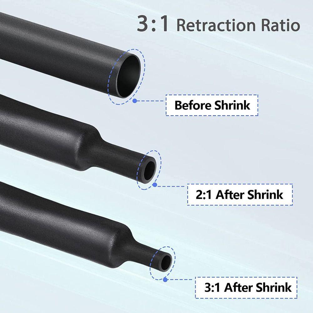Bộ 355 Miếng Bọc Bảo Vệ Dây Cáp Chịu Nhiệt Chống Thấm Nước Tỉ Lệ 3: 1
