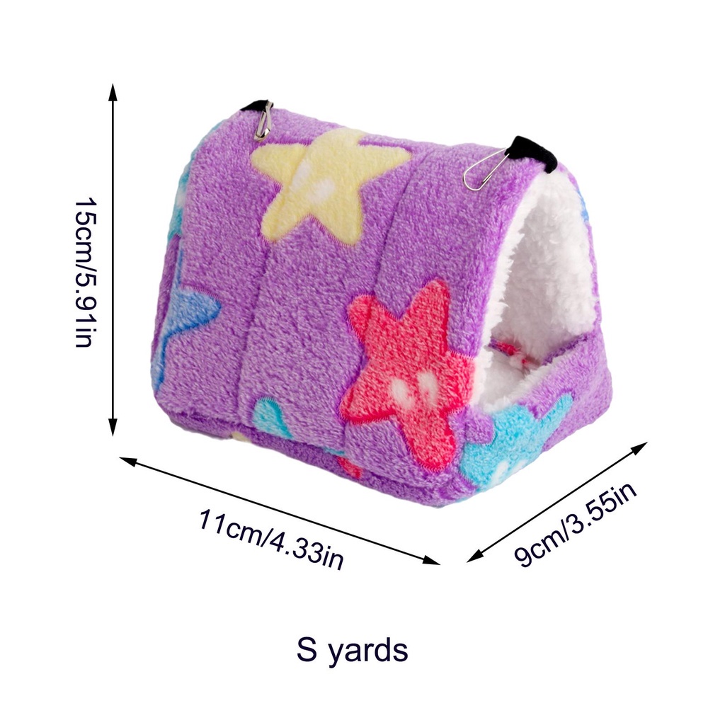 Túi Ngủ Cotton Ấm Áp Thoải Mái Có Móc Treo Lồng Chim Vẹt / Chuột Hamster U4X8
