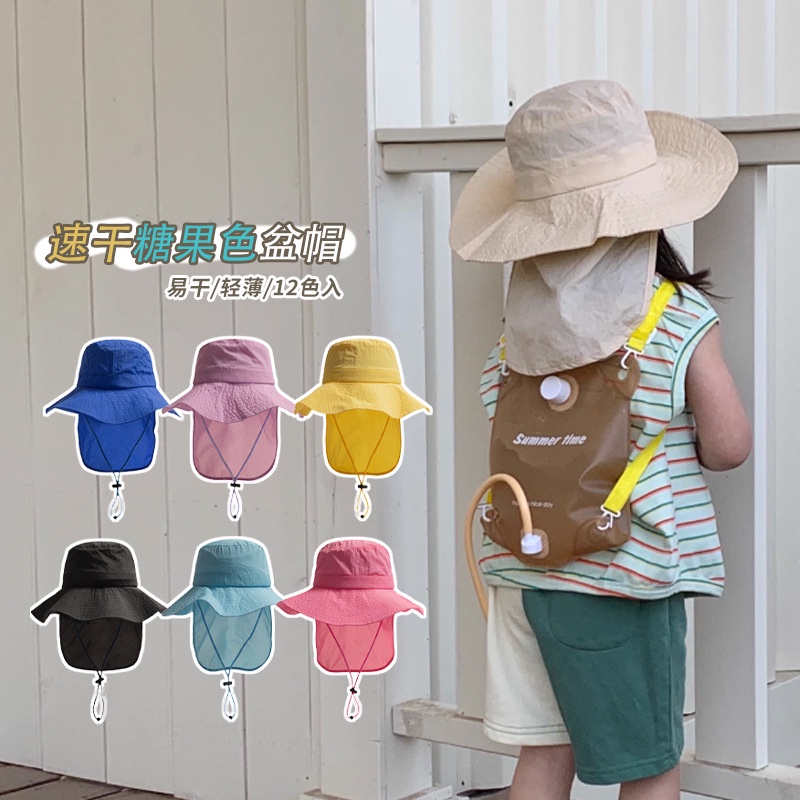 Mũ Tai Bèo Chống Nắng Tia UV Nhanh Khô Phong Cách Nhật Bản Cho Bé