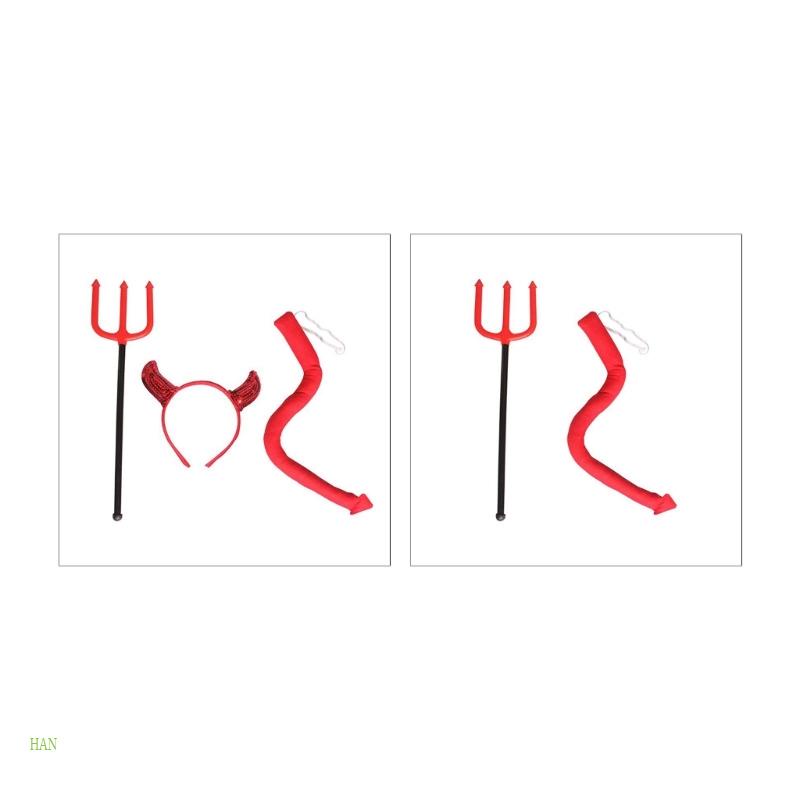1 Set Kẹp Tóc Sừng Quỷ Hóa Trang Halloween