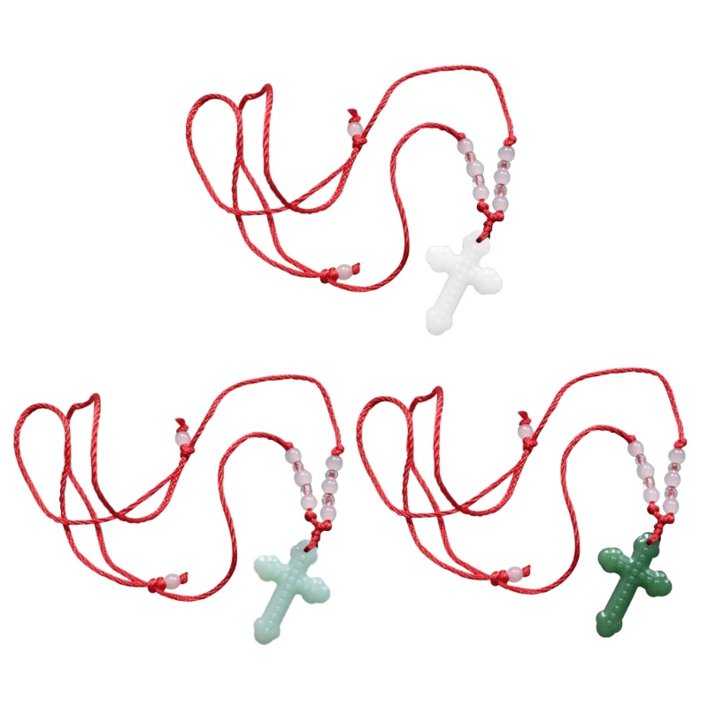 Vòng cổ Mặt Đá Tự Nhiên Hình Thánh Giá Thời Trang Dành Cho Cả Nam Và Nữ