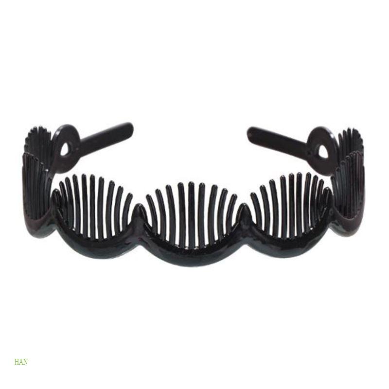 Giá Đỡ Lược Cài Tóc Bằng Nhựa Màu Đen Chống Trượt Tiện Dụng DIY