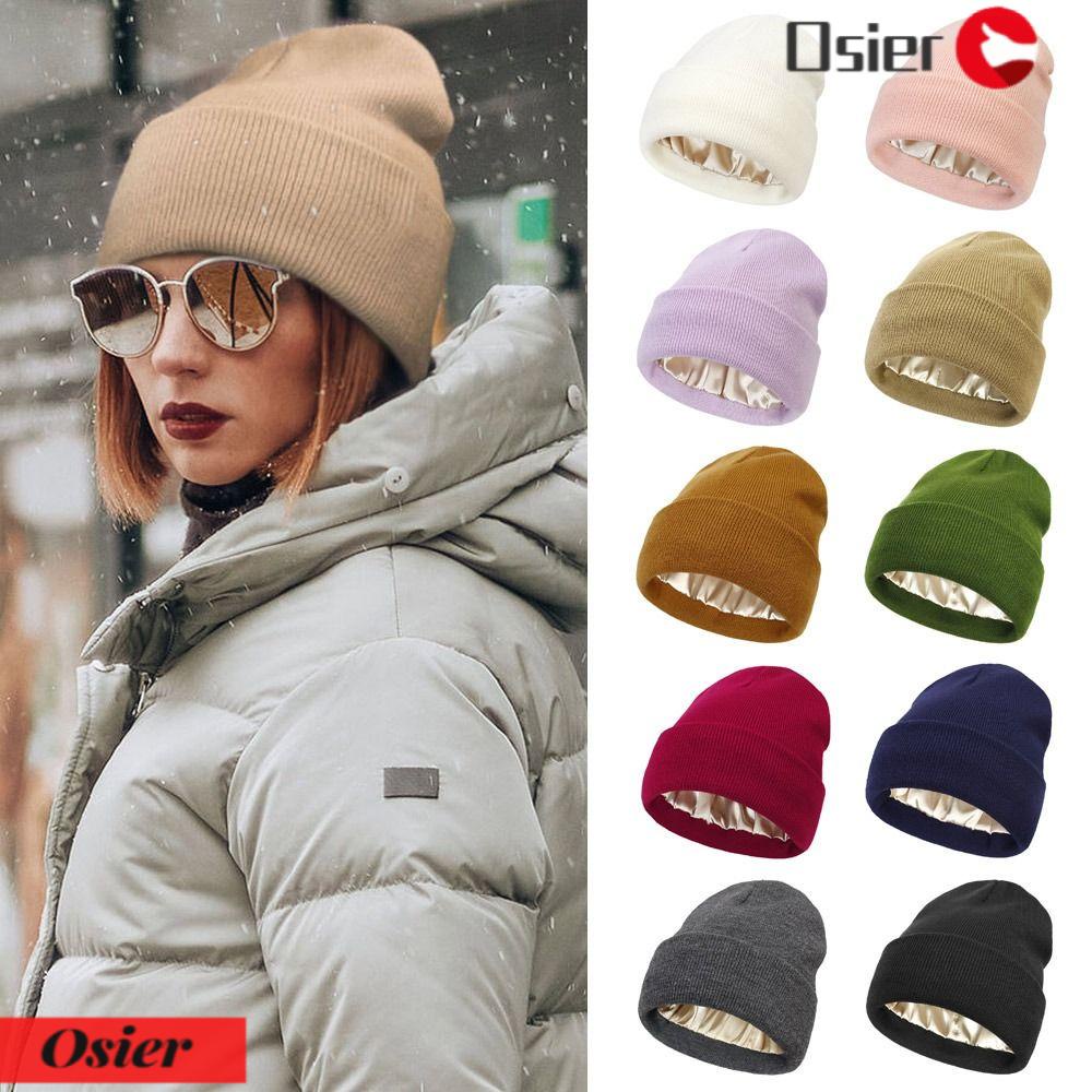 1 Mũ Dệt Kim Co Giãn Giữ Ấm Thời Trang Thu Đông Cho Nữ