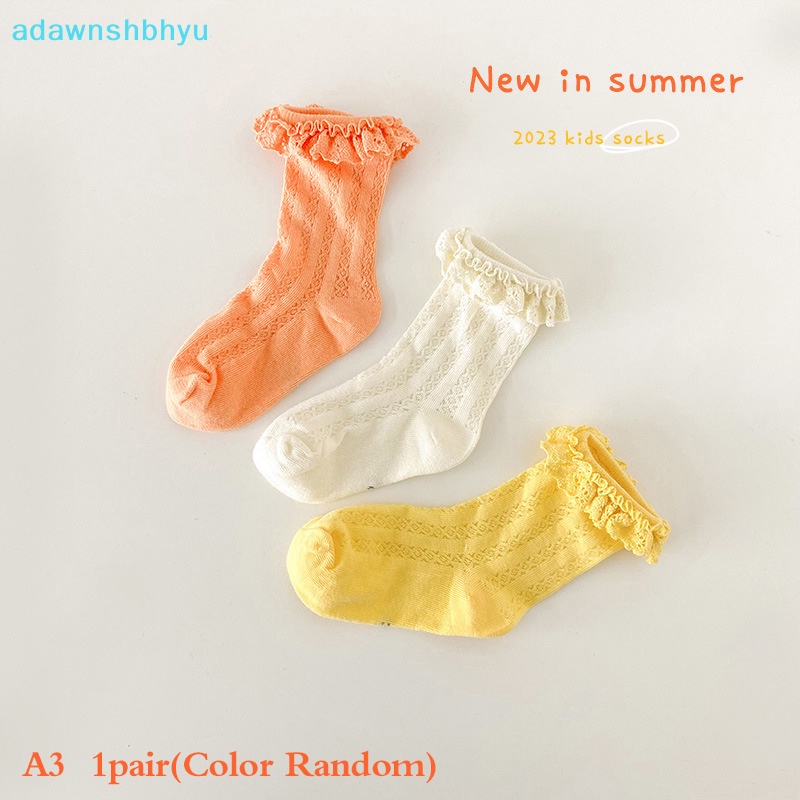 1 Đôi Tất Cotton Trang Trí Hoa Xinh Xắn Cho Bé Gái