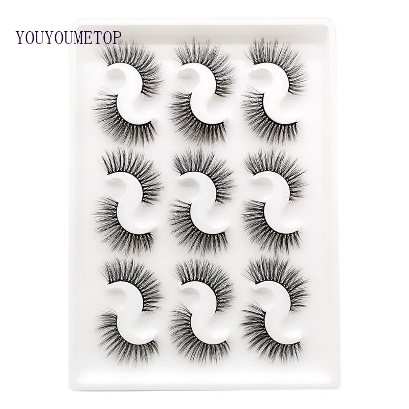 Set 9 Cặp Lông Mi Giả Tự Nhiên Trang Điểm Tự Nhiên Có Thể Tái Sử Dụng