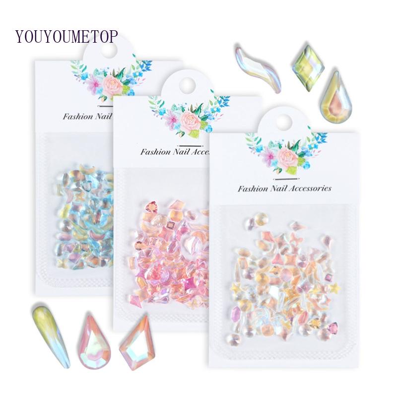 Phụ Kiện Đá AB Nhiều Hình Dạng Đính Trang Trí Móng Tay Nghệ Thuật