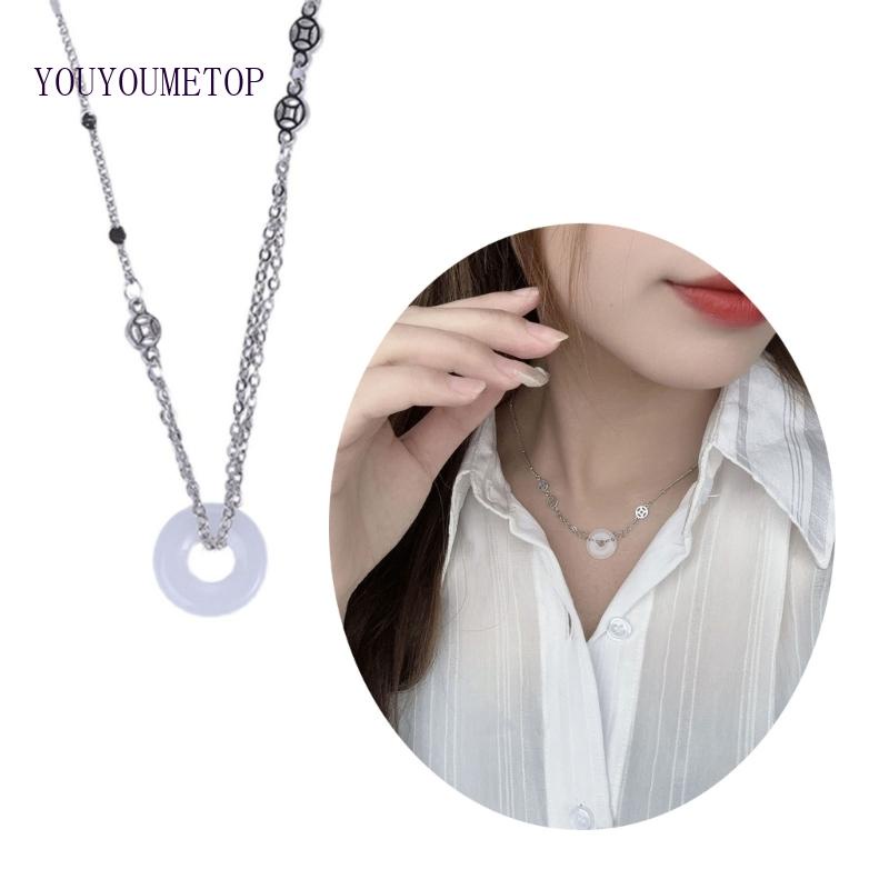 Vòng Cổ Choker Bằng Thép Titan Có Khóa Cài YOUYO Ping Thời Trang Cho Nữ
