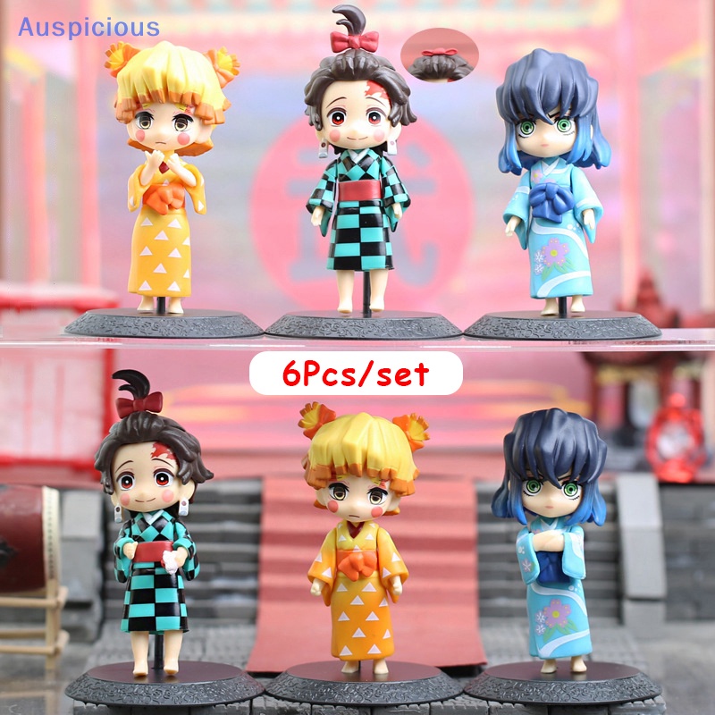 Set 6 Mô Hình Mô Phỏng Nhân Vật Anime Demon Slayer