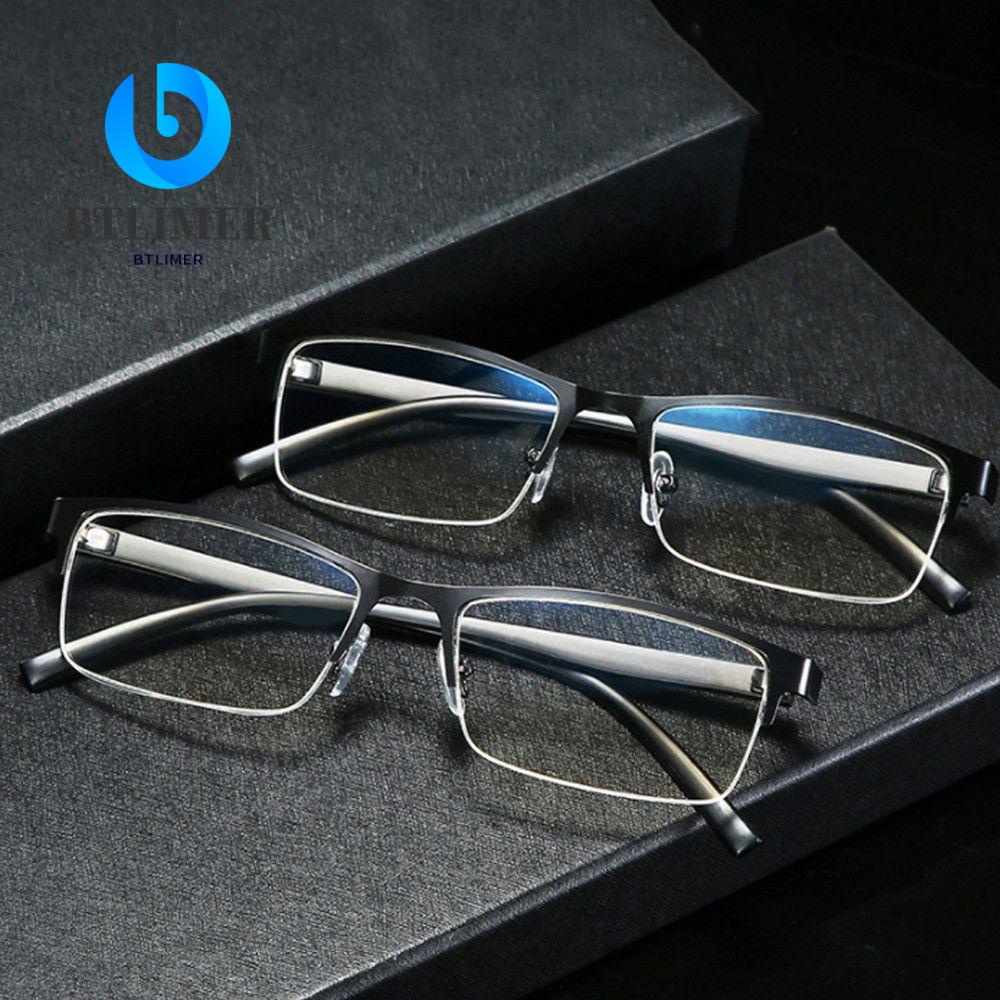 Btlimer Mắt Kính Nửa Gọng Chống Ánh Sáng Xanh Phong Cách Doanh Nhân Cổ Điển