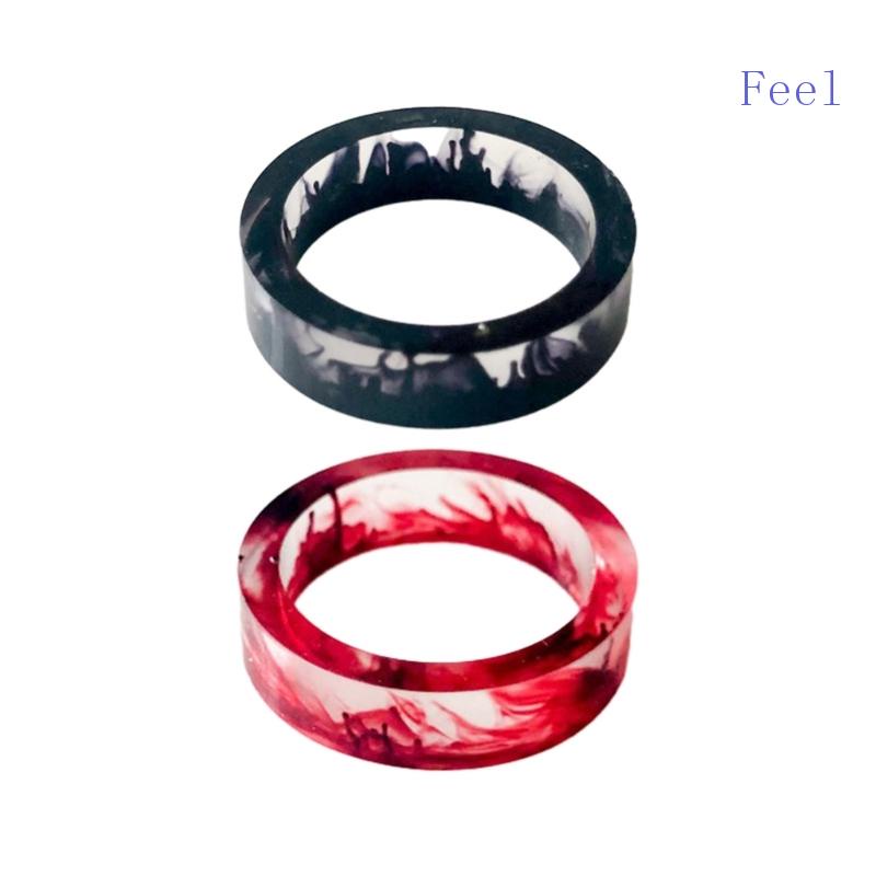 Nhẫn Acrylic Nhuộm Màu Gradient Độc Đáo