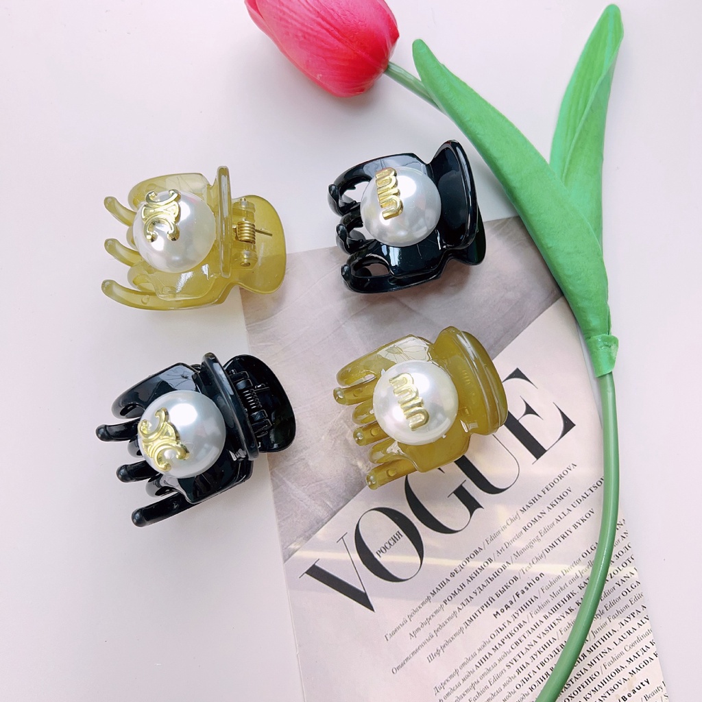 Kẹp Tóc Càng Cua Nhỏ Bằng Acrylic Màu Đen Sang Trọng Thời Trang Mùa Hè 2023 Dành Cho Bạn Nữ Và Phụ Nữ