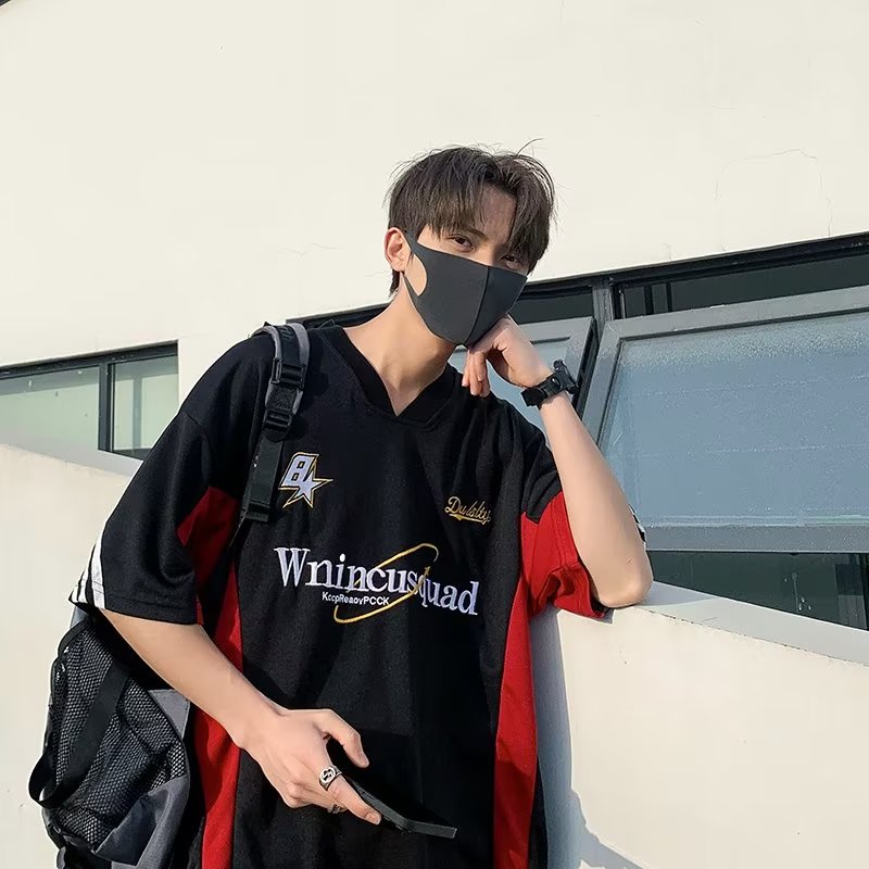 Áo Thun Tay Ngắn Cổ Chữ V Thêu Họa Tiết Phong Cách Mỹ Thời Trang Mùa Hè 2023