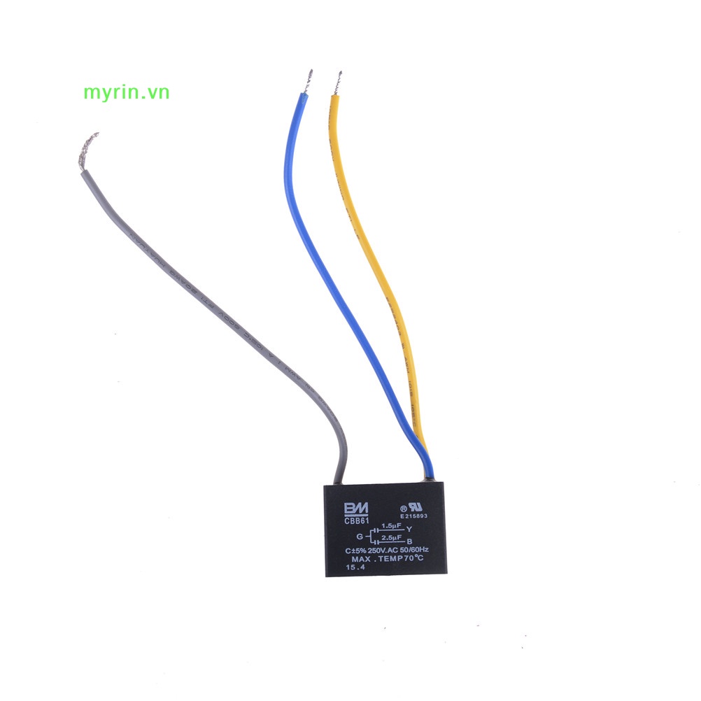 Tụ Điện Khởi Động Quạt CBB61 1.5UF-2.5UF AC250V 50 / 60Hz Chuyên Dụng