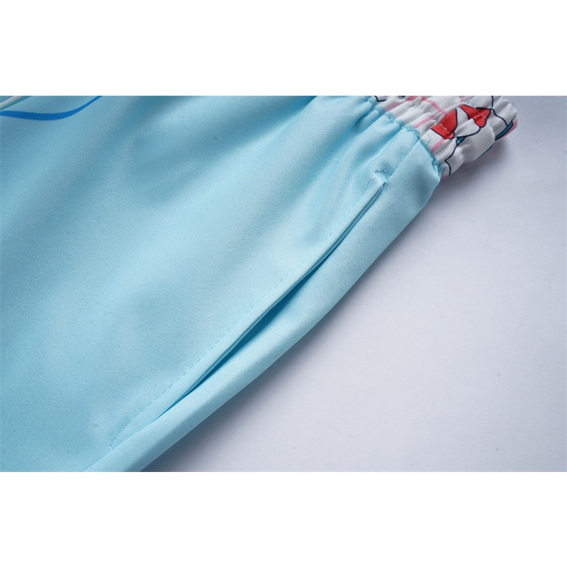 Ca-sa &amp; Blanc-ca &amp; - Áo Sơ Mi Ngắn Tay In Họa Tiết Cổ Điển Hợp Thời Trang