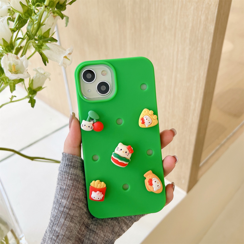 Ốp Điện Thoại Tpu Silicon Mềm Chống Sốc Hình Mèo Kitty Cho iPhone 14 13 12 11 Pro Max