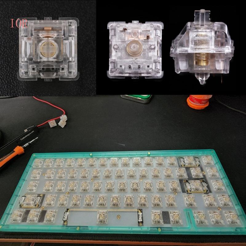 Công Tắc IOR 10 Cái Trong Suốt Aqua King V3 Cho Bàn Phím Cơ MX 5pins 55g 62g 67g