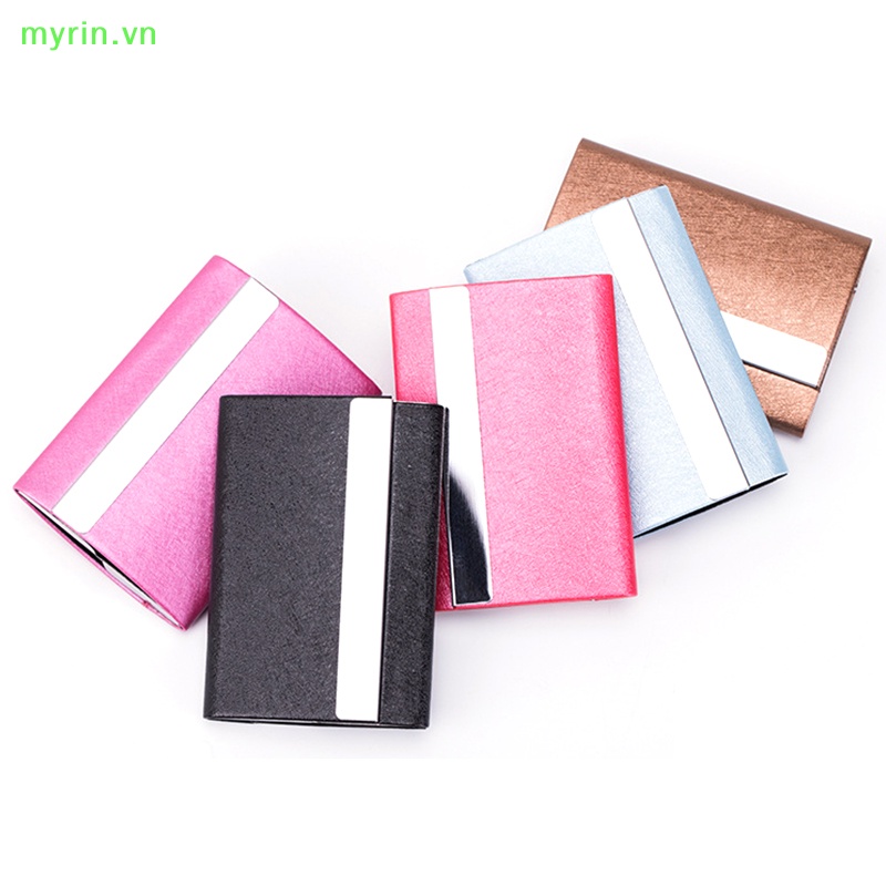 Ví Đựng Thẻ ID Bằng Da PU Và Thép Không Gỉ