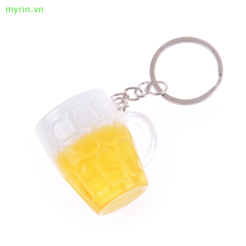 Móc Khóa Cốc Bia Bằng Nhựa Resin Thiết Kế Độc Đáo Làm Quà Tặng Giáng Sinh / Sinh Nhật