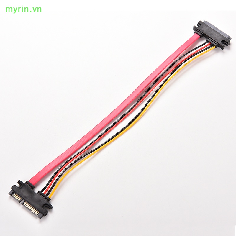 Dây Cáp Mở Rộng 12 Inch Male Sang Female 7 + 15 Pin SATA Data HDD