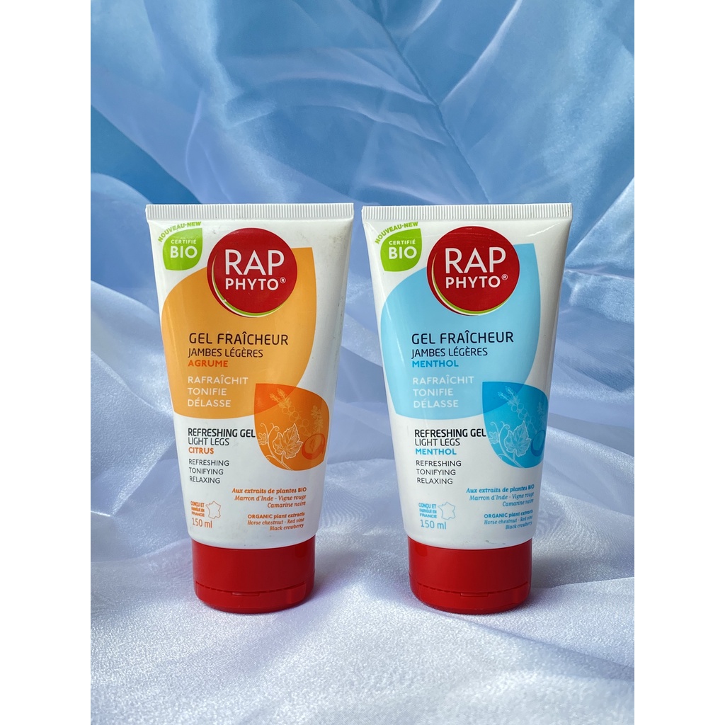 [ Dùng được cho bà bầu ] Gel bôi giảm giãn tĩnh mạch Rap Phyto Refreshing Gel for Light Legs Organic Citrus 150ml