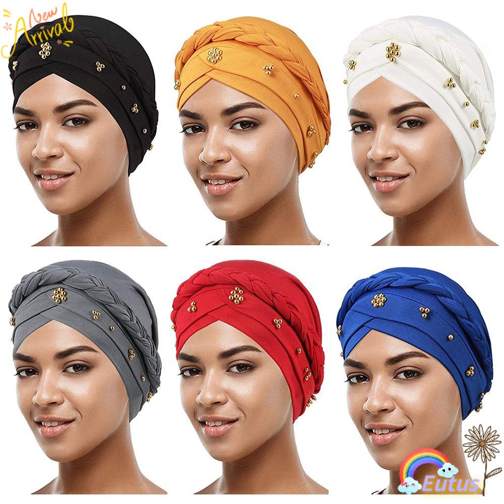 Mũ Turban Bằng Lụa Sữa Phong Cách Hồi Giáo Cho Nữ