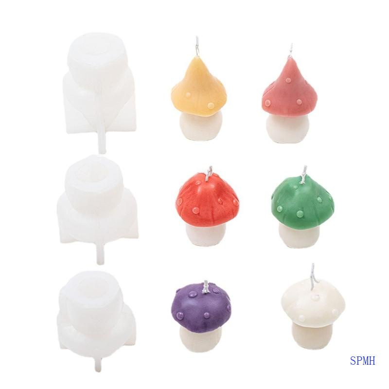 Khuôn Làm Xà Phòng / Nến Hình Cây Nấm Dễ Thương