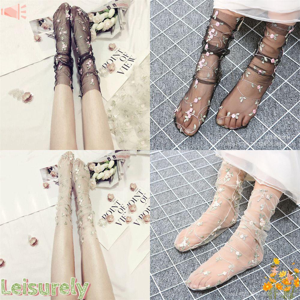 Vớ Lưới Trong Suốt Siêu Mỏng Phối Ren Gợi Cảm Cho Nữ