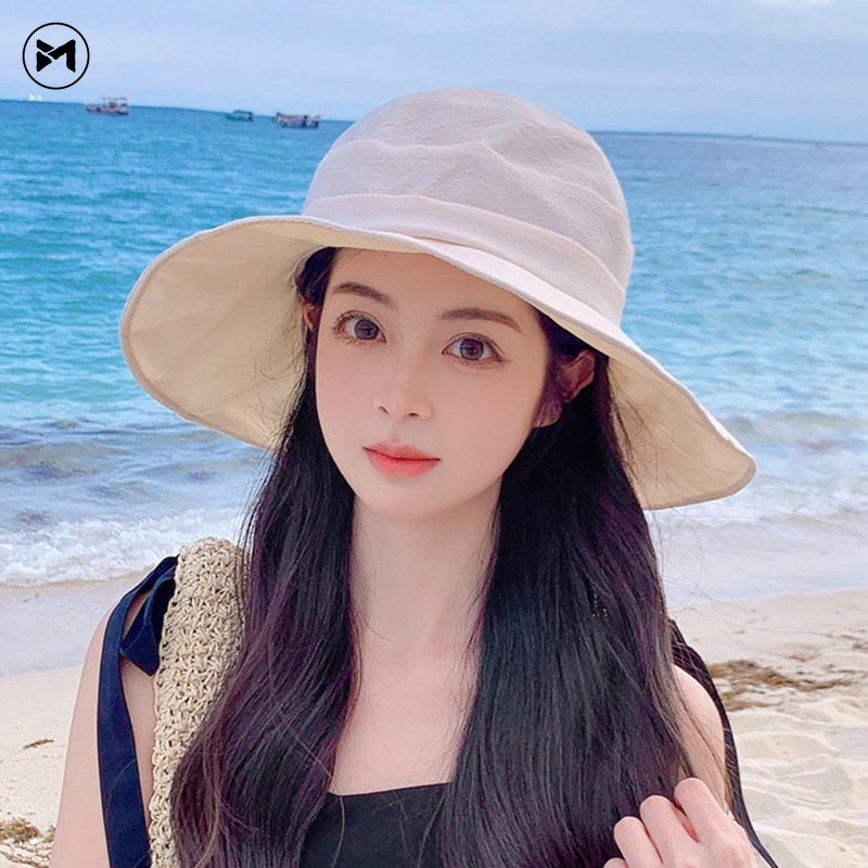 Mũ Tai Bèo Rộng Vành Chống Nắng Tia UV Chất Liệu Cotton Lanh Mỏng Thời Trang Mới 2023