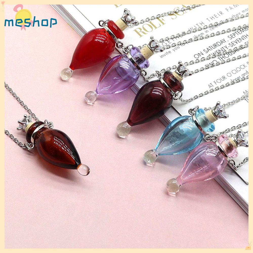 Me Vòng cổ Thép Dạng Hở Hình Lọ Điều Ước Có Thể Mở Nắp Vương Miện|Mặt Vòng cổ Hình Giọt Nước Thời Trang