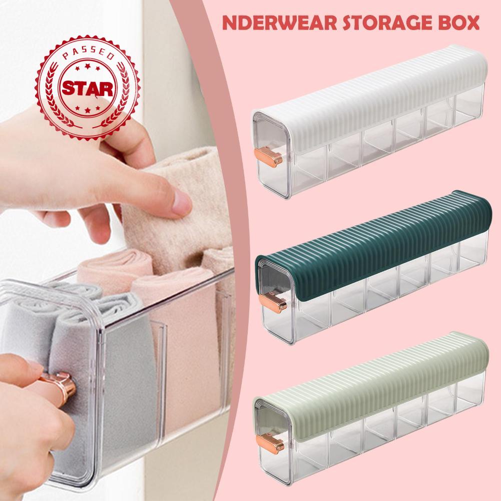 Hộp Đựng Đồ Lót / Vớ 6 Ngăn T8Y0 Treo Tường Tiện Dụng