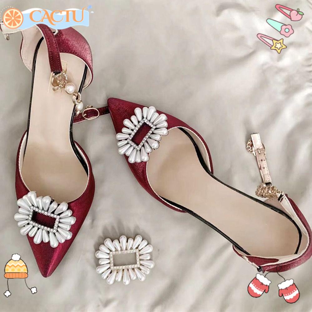 Bộ 2 Kẹp Gắn Trang Trí Giày Cao Gót Lấp Lánh