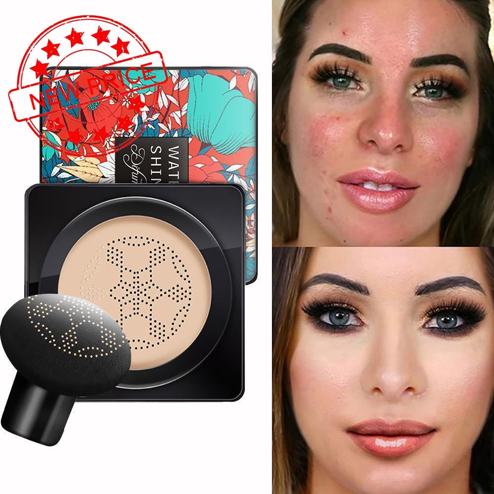 Kem Nền BB Air Cushion Che Khuyết Điểm Làm Sáng Da Chống Thấm Nước Có Cọ Đầu Nấm J0I2