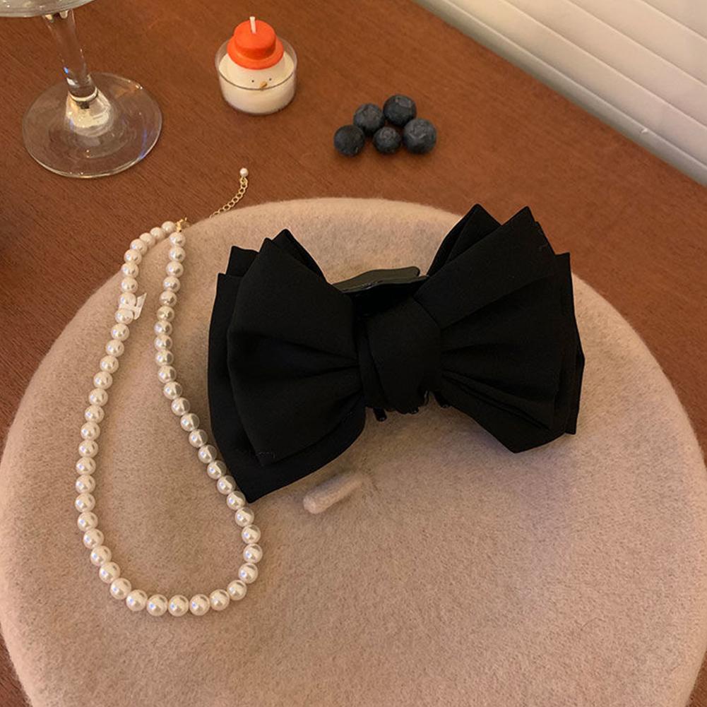 Kẹp Tóc Hình Nơ Lớn Phong Cách Hàn Quốc Dành Cho Nữ H7L9