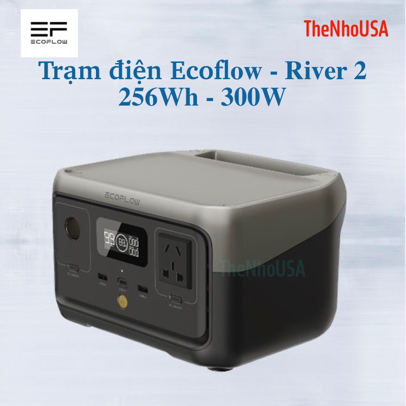 Trạm năng lượng di động EcoFlow River 2 300W 256Wh Model 2022 Hàng chính hãng