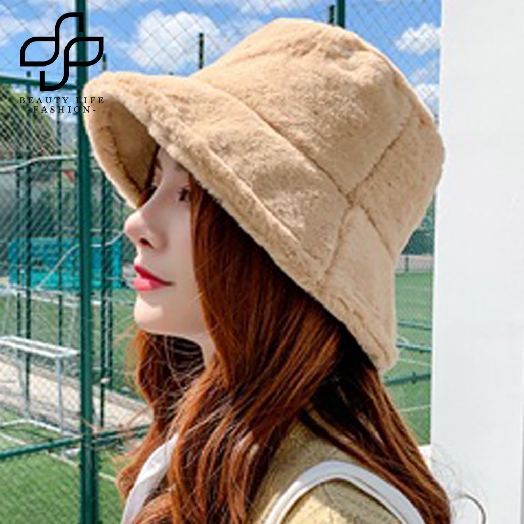 Nón Tai Bèo Phủ Lông Màu Trơn Chống Gió Chống Nắng Dùng Hàng Ngày