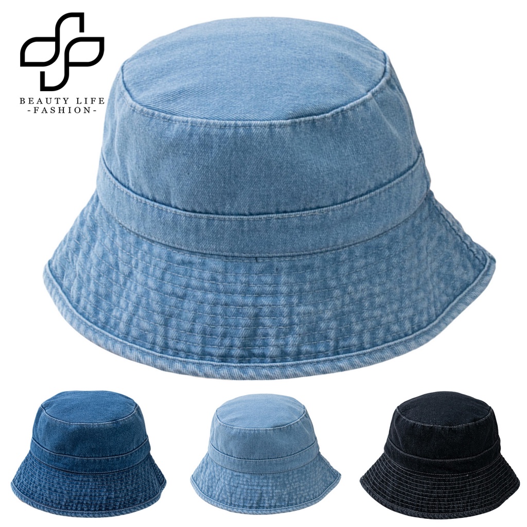Nón Tai Bèo Denim Vành Ngắn Chống Nắng Gấp Gọn Được Thời Trang Unisex