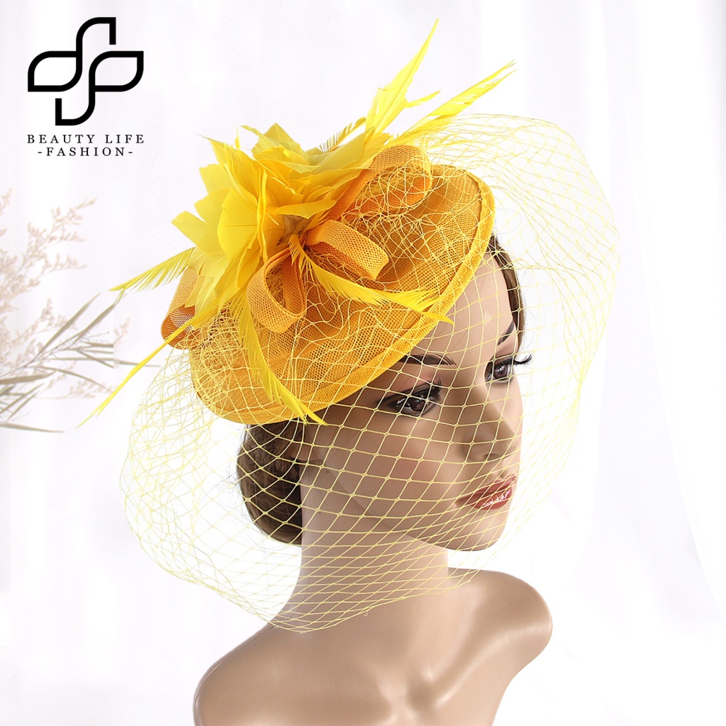 Mũ Lưới Đính Hoa Giả Phong Cách Retro Ngọt Ngào Cho Nữ