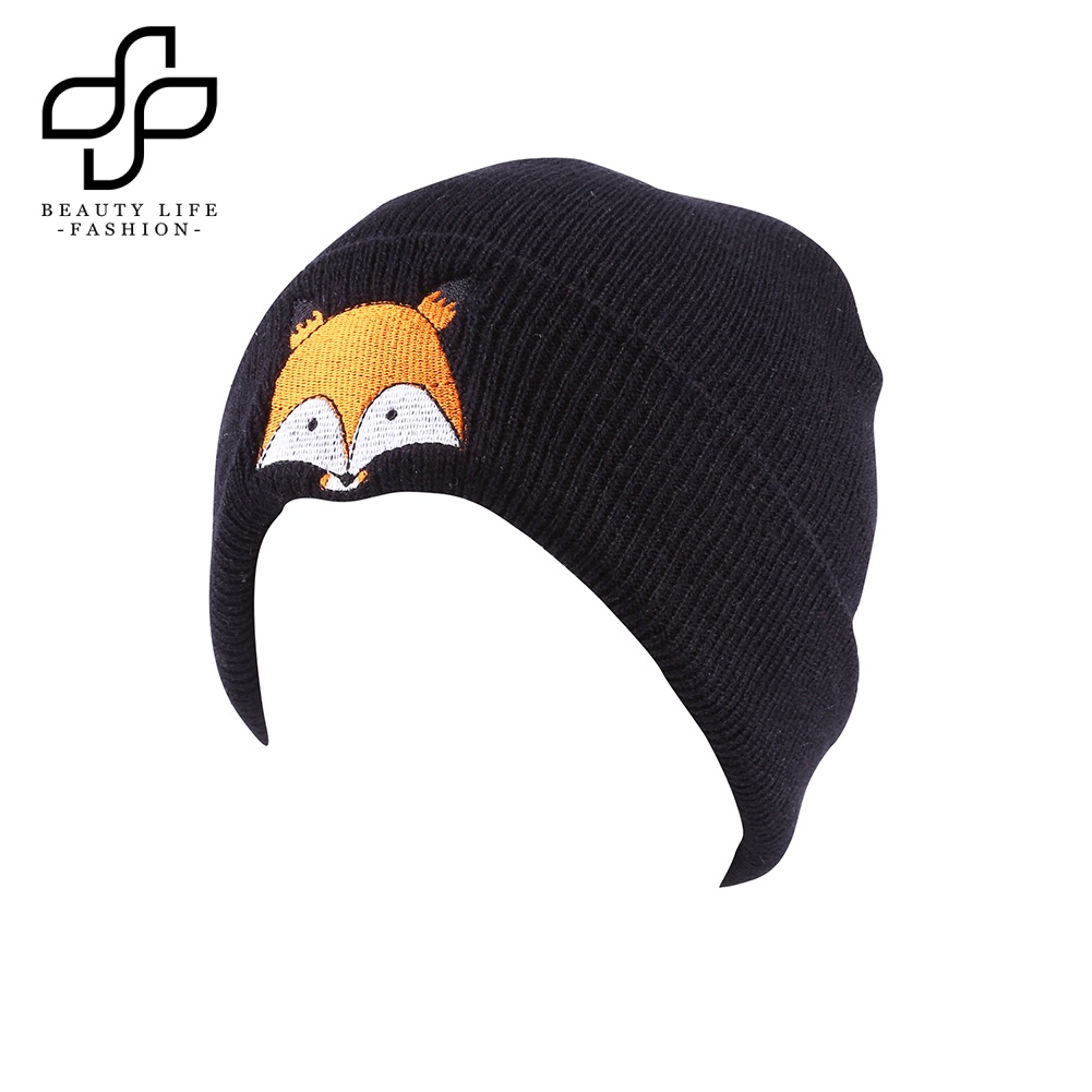 Mũ beanie Họa Tiết Chú Cáo Xinh Xắn Cho Bé
