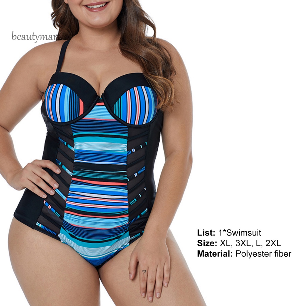Bộ Đồ Bơi Một Mảnh Hở Lưng Co Giãn Tốt Thời Trang Mùa Hè Cho Nữ Size L Đến 3XL