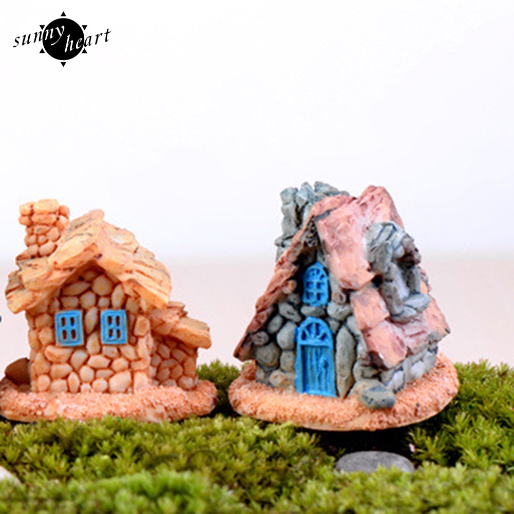 Ngôi Nhà Đá Mini Trang Trí Tiểu Cảnh DIY