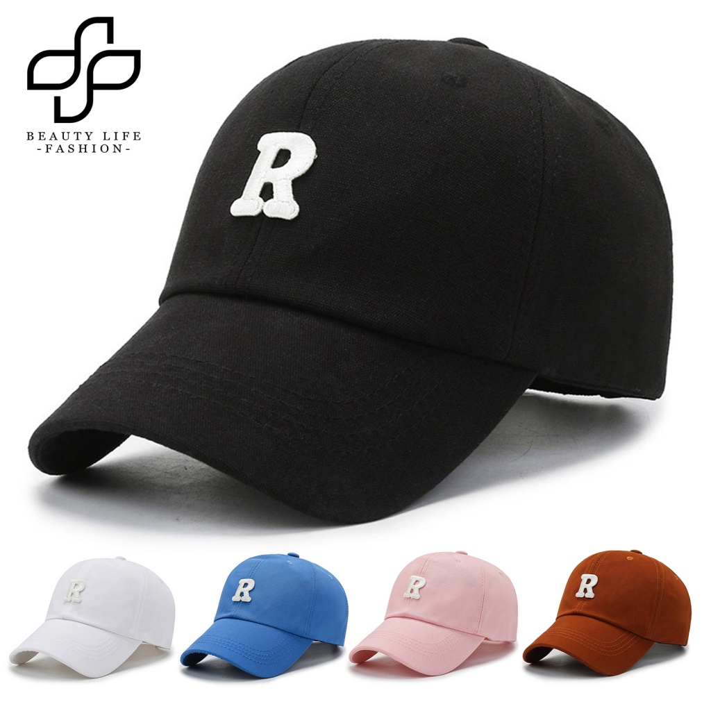 Mũ Lưỡi Trai Unisex Chống Nắng Có Khóa Điều Chỉnh Được Trang Trí Chữ Cái Thời Trang