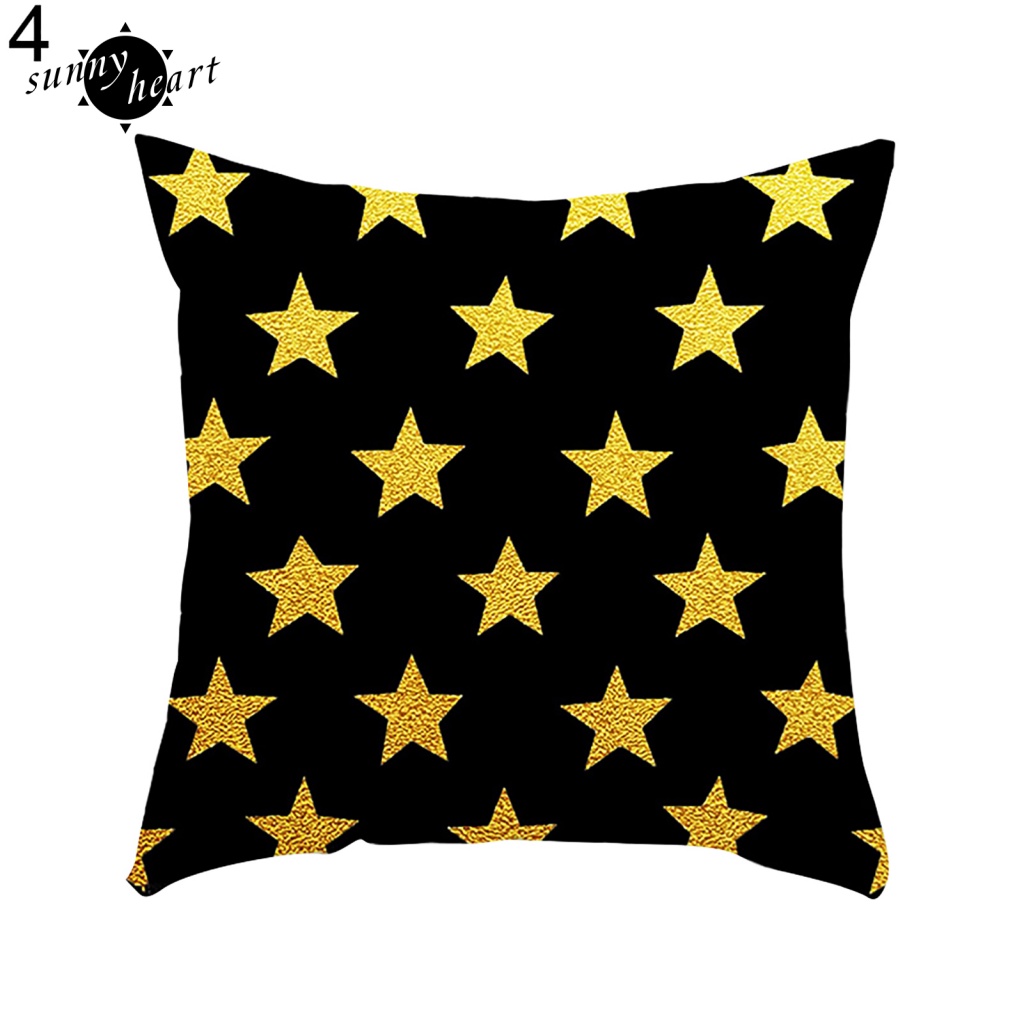 Vỏ Gối Vuông Họa Tiết Ngôi Sao / Mặt Trời Thời Trang Độc Đáo Trang Trí Nhà Cửa