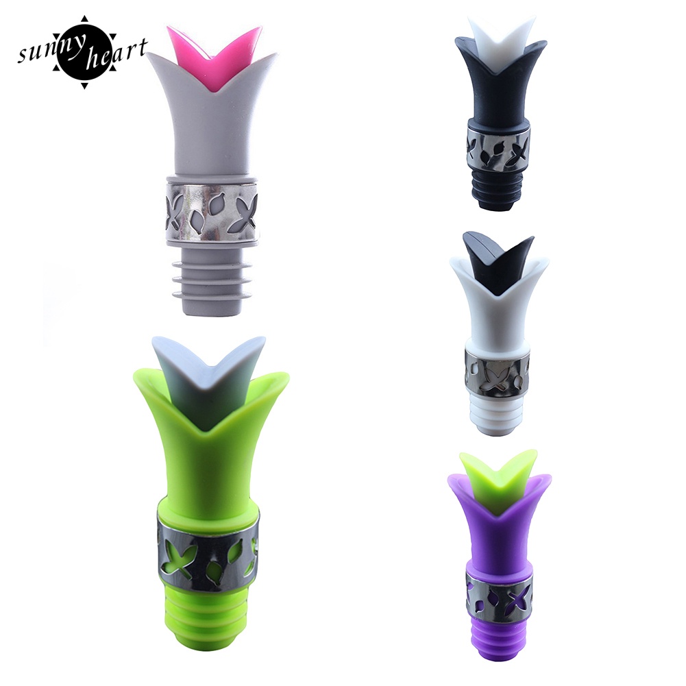 Nút Silicone Đậy Chai Rượu Hình Hoa Lily Sáng Tạo
