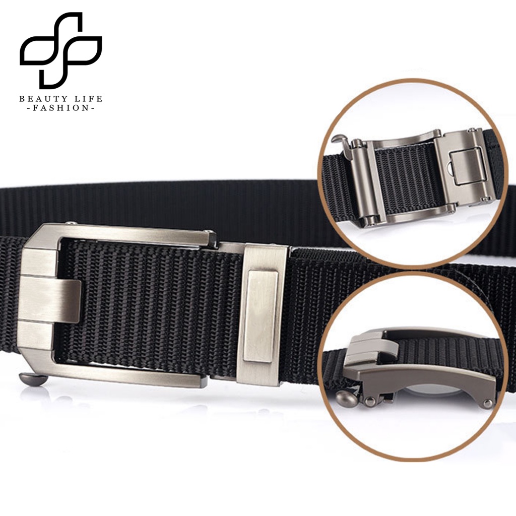 Thắt Lưng Bản Rộng Cài Khóa Tự Động Bằng Thép Không Gỉ Có Thể Điều Chỉnh Thời Trang Cho Nam