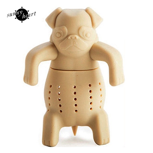 Dụng Cụ Lọc Trà Bằng Silicone Hình Chú Chó Pug Đáng Yêu