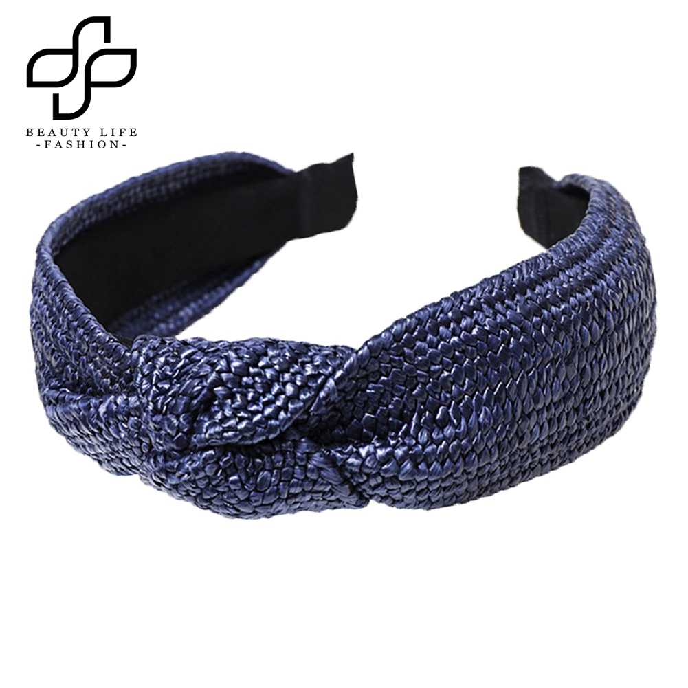 Cài Tóc Bản Rộng Thiết Kế Thắt Nút Xoắn Phong Cách Cổ Điển Thời Trang Cho Nữ