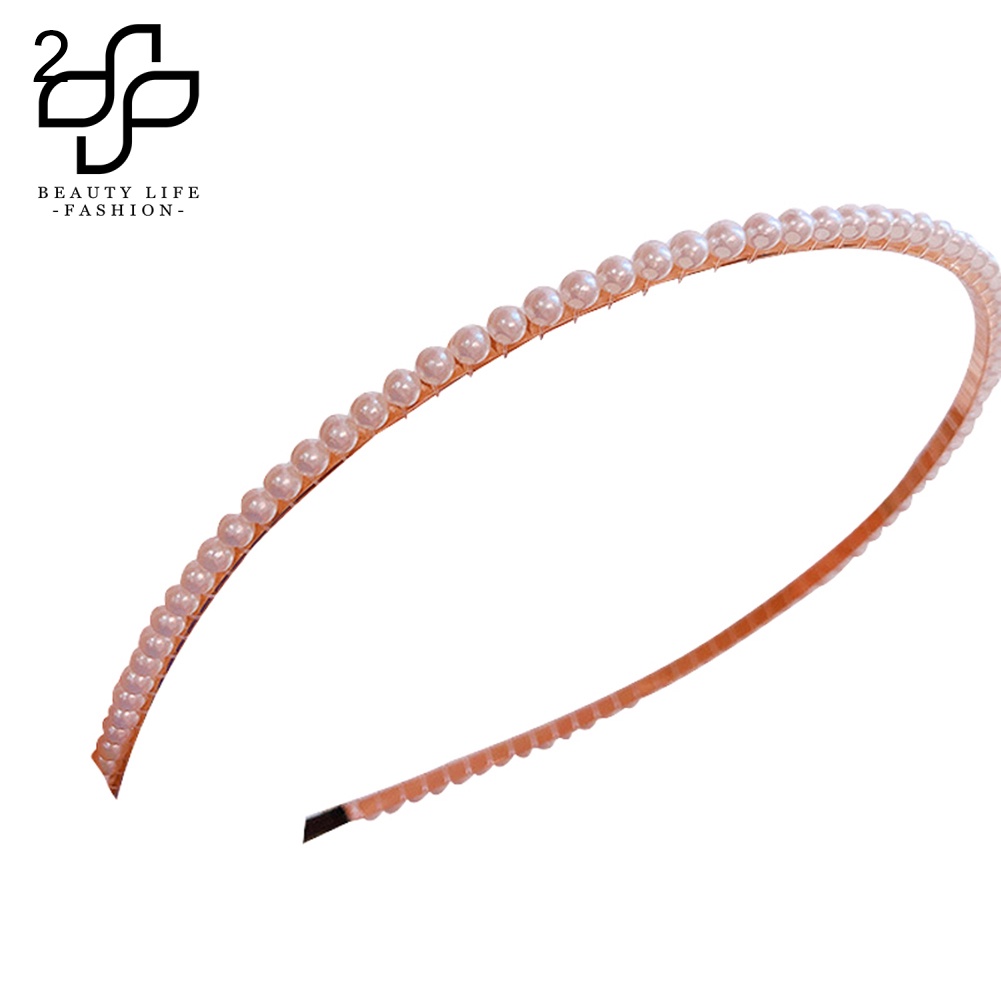 Băng Đô Cài Tóc Đính Hạt Ngọc Trai Giả Thanh Lịch Cho Nữ