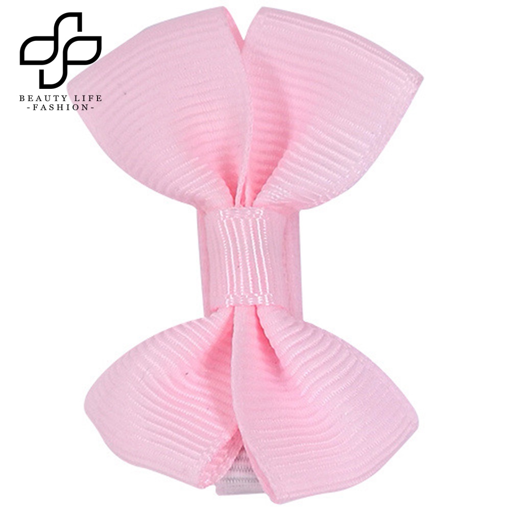 1 Kẹp Tóc Nơ Mini Màu Trơn Thời Trang Cho Bé Gái