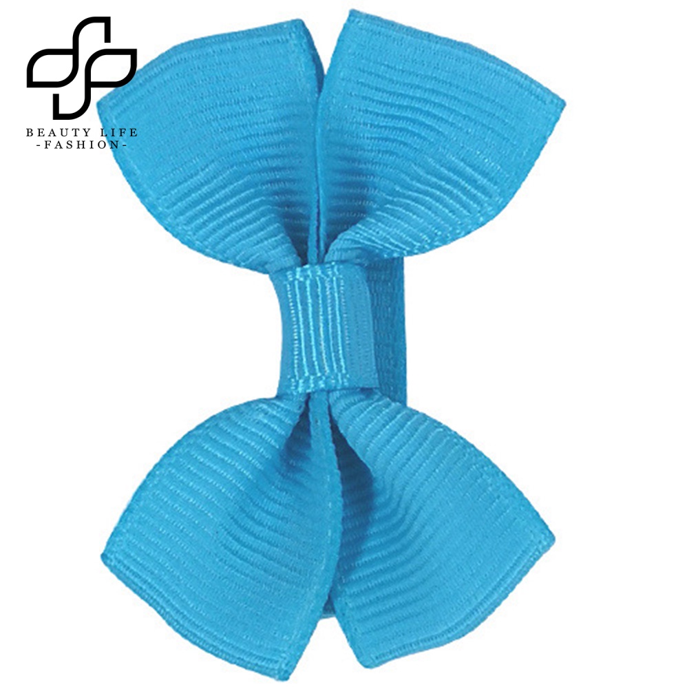 1 Kẹp Tóc Nơ Mini Màu Trơn Thời Trang Cho Bé Gái