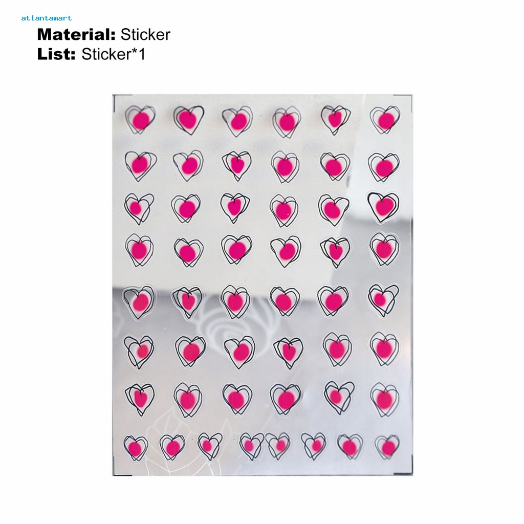 Túi Đựng Đồ Dùng Cao Cấp Tiện Dụng| Miếng Dán Trang Trí Móng Tay 3D Nhiều Màu Siêu Mỏng Họa Tiết Trái Tim Dễ Thương